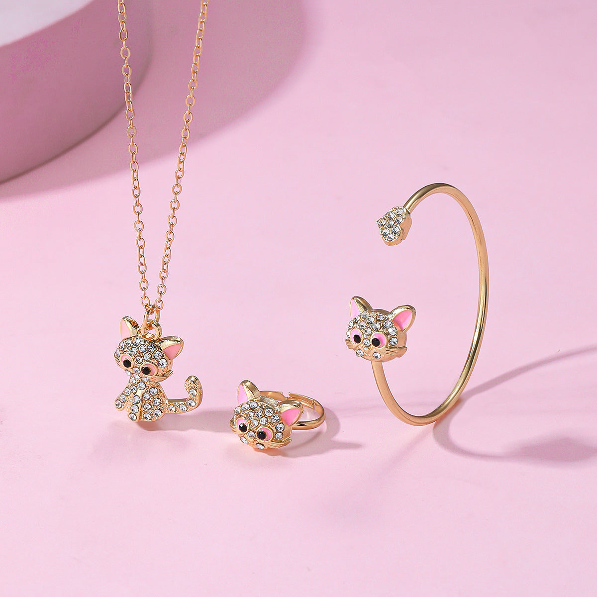 Verspieltes Katzen-Schmuckset Brehn