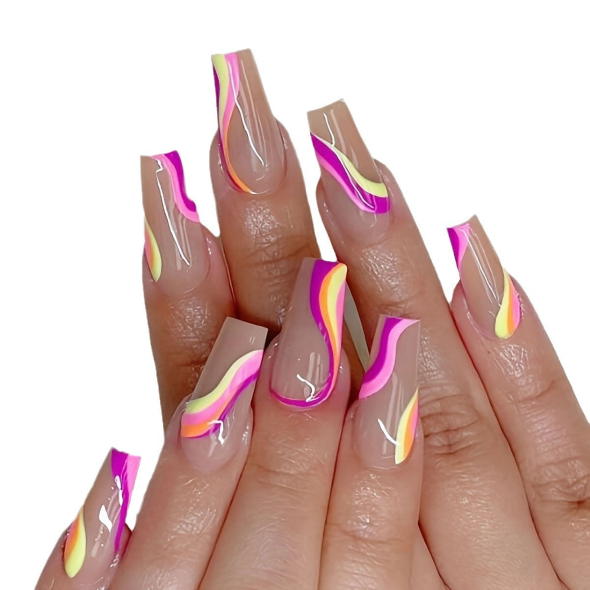 Künstlerische Wellenförmige Nagelverlängerungen