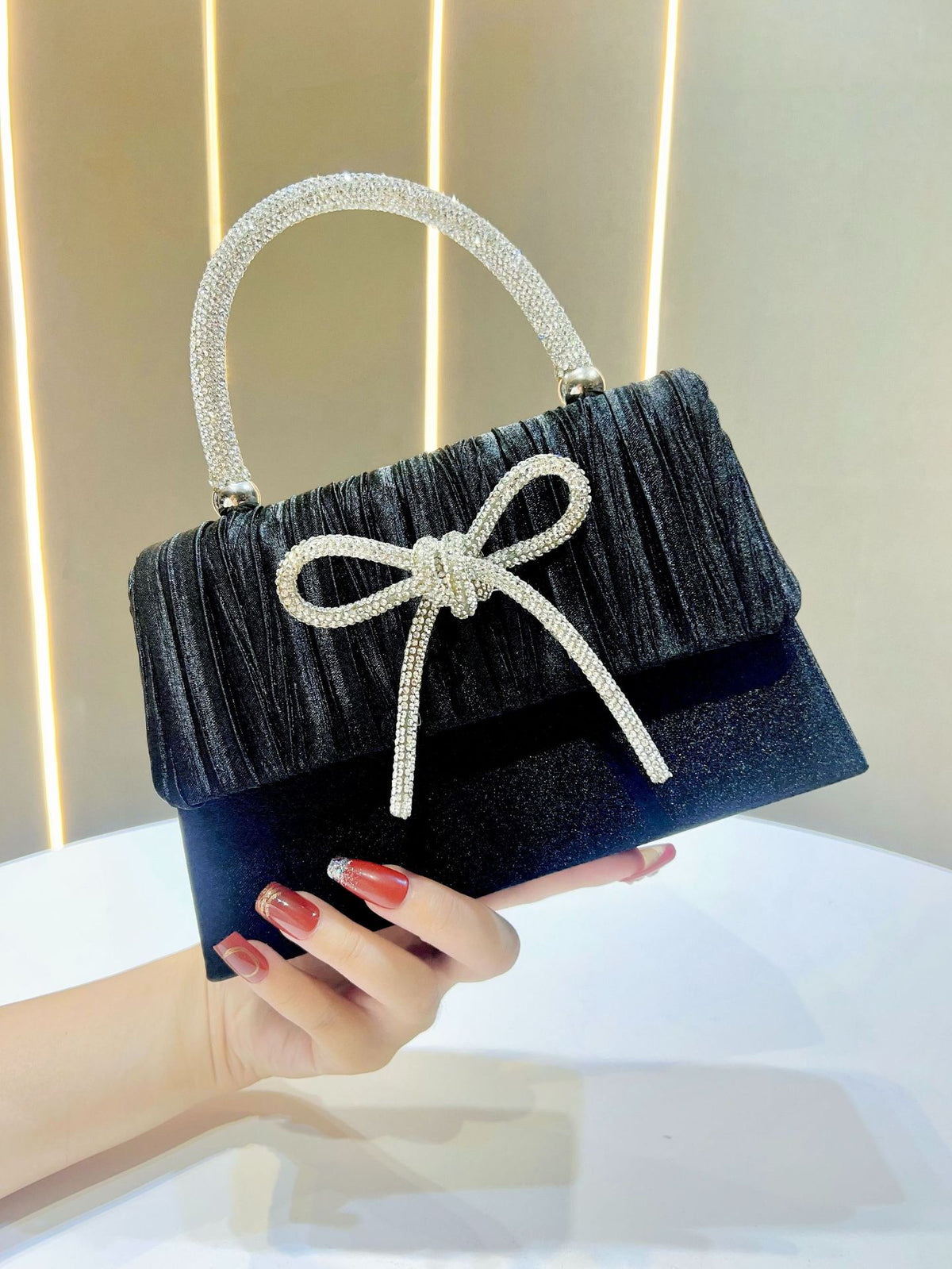 Elegante Texturierte Handtasche für den Abend