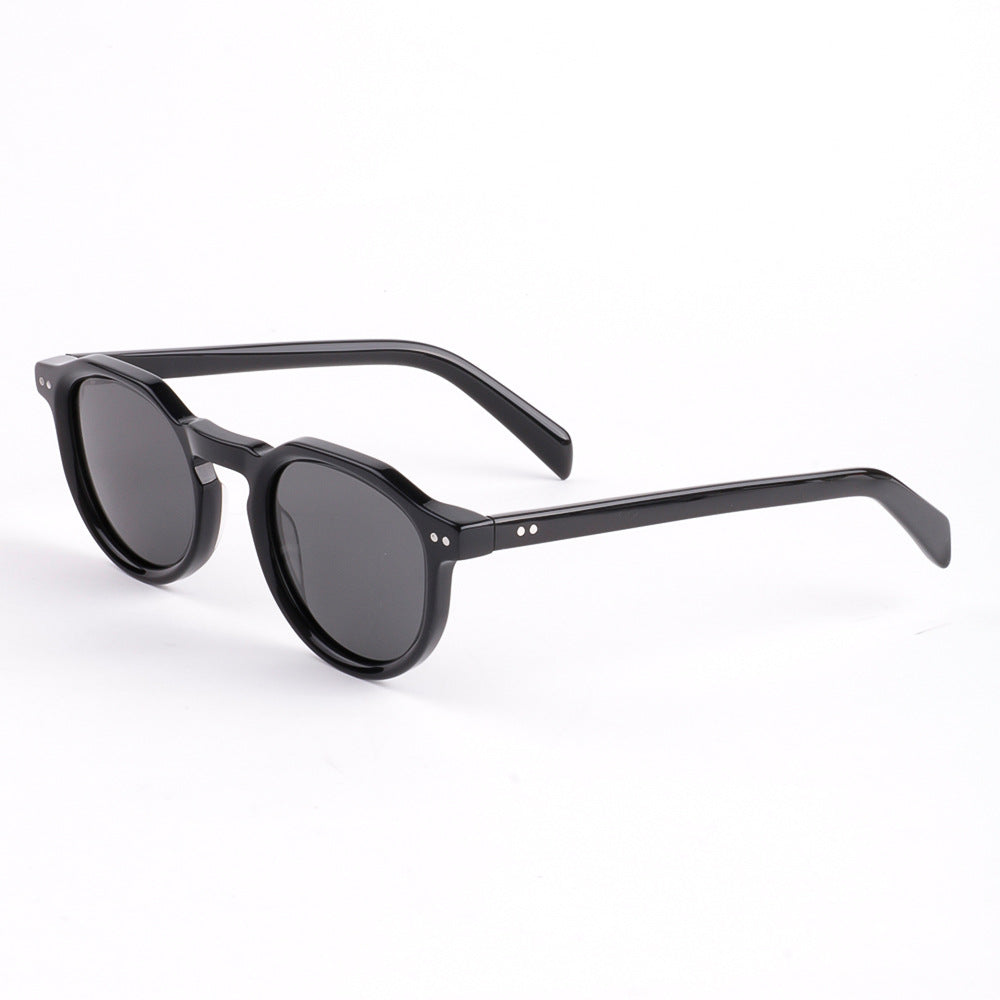 Damen modische Sonnenbrille mit stilvollem, runden Rahmen und UV-Schutz Brehn