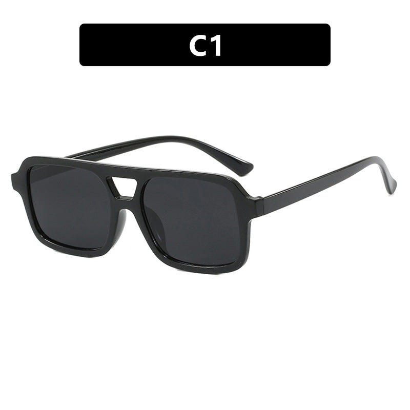 Damen modische quadratische Sonnenbrille aus transparentem Kunststoff Brehn