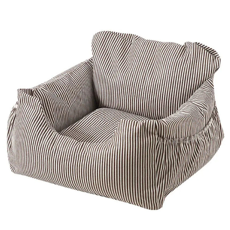 Gepolsterter gestreifter Haustier-Sessel Hundebett