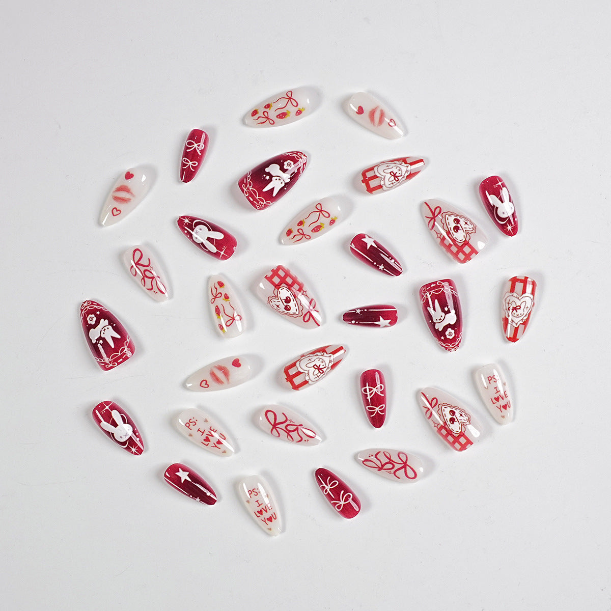 Kreatives Press-On-Nagelset