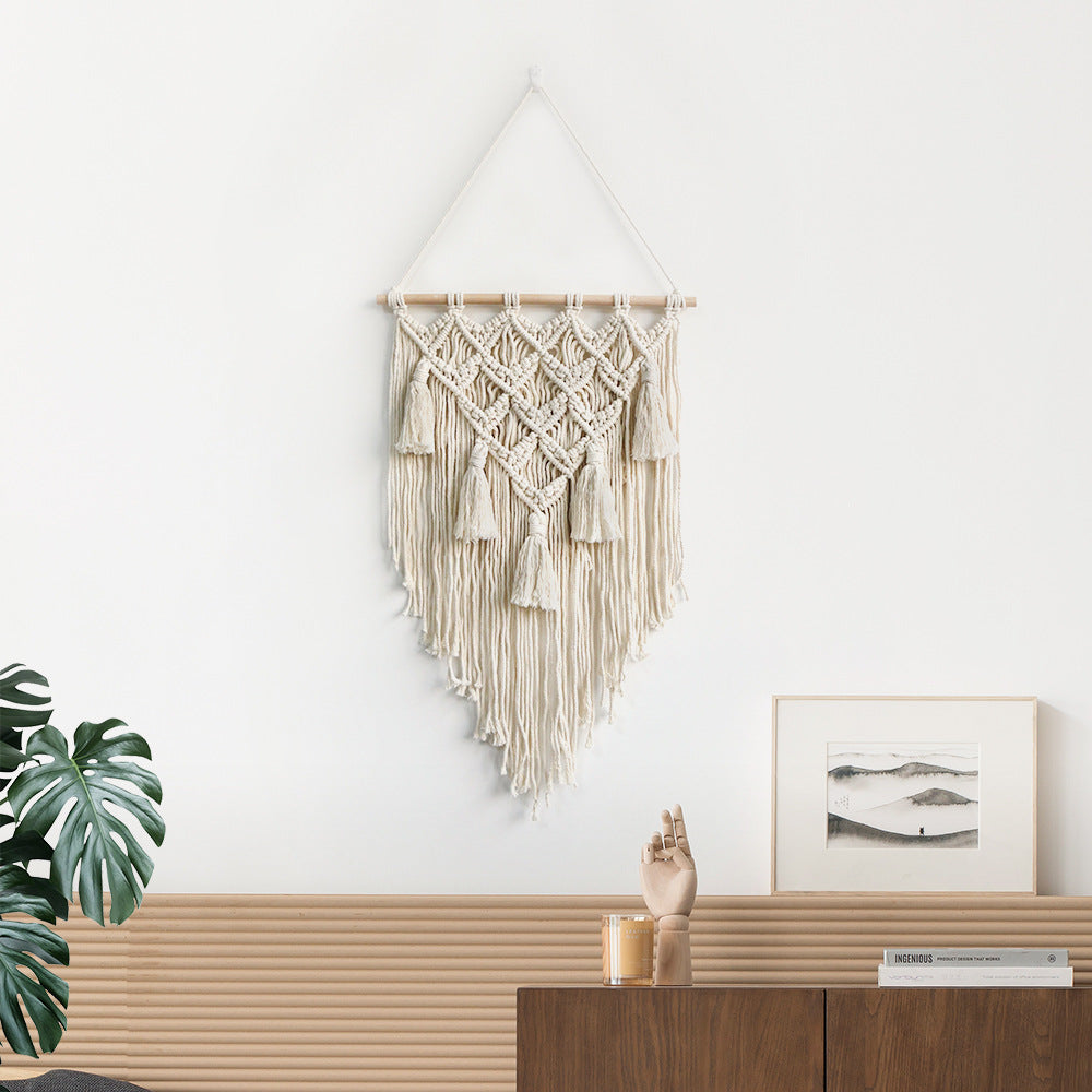 Macramé Wanddekoration mit kreativen Fransen
