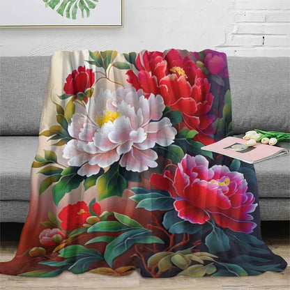 Blumenmuster-Wurfdecke