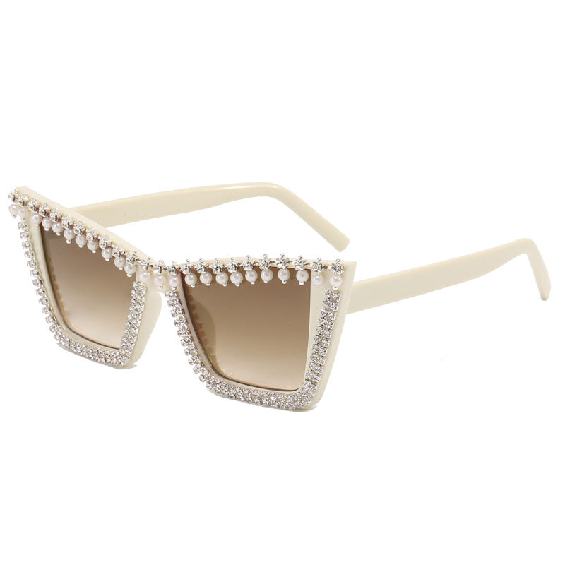Damen Glamouröse Designer-Sonnenbrille mit funkelndem Rahmen Brehn