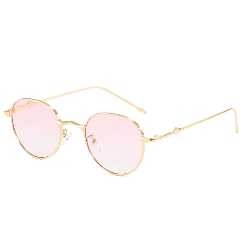 Damen elegante runde Sonnenbrille mit modischem Metallrahmen Brehn