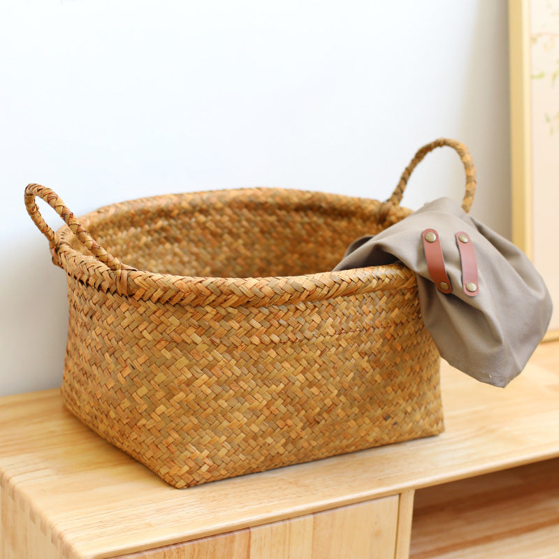 Unisex Naturfaser Aufbewahrungskorb mit breitem Rand Brehn