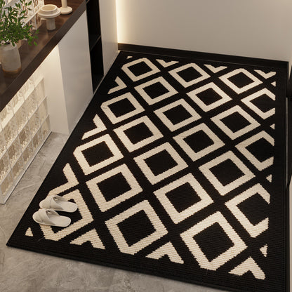 Geometrischer Fliesenmuster-Bereichsteppich
