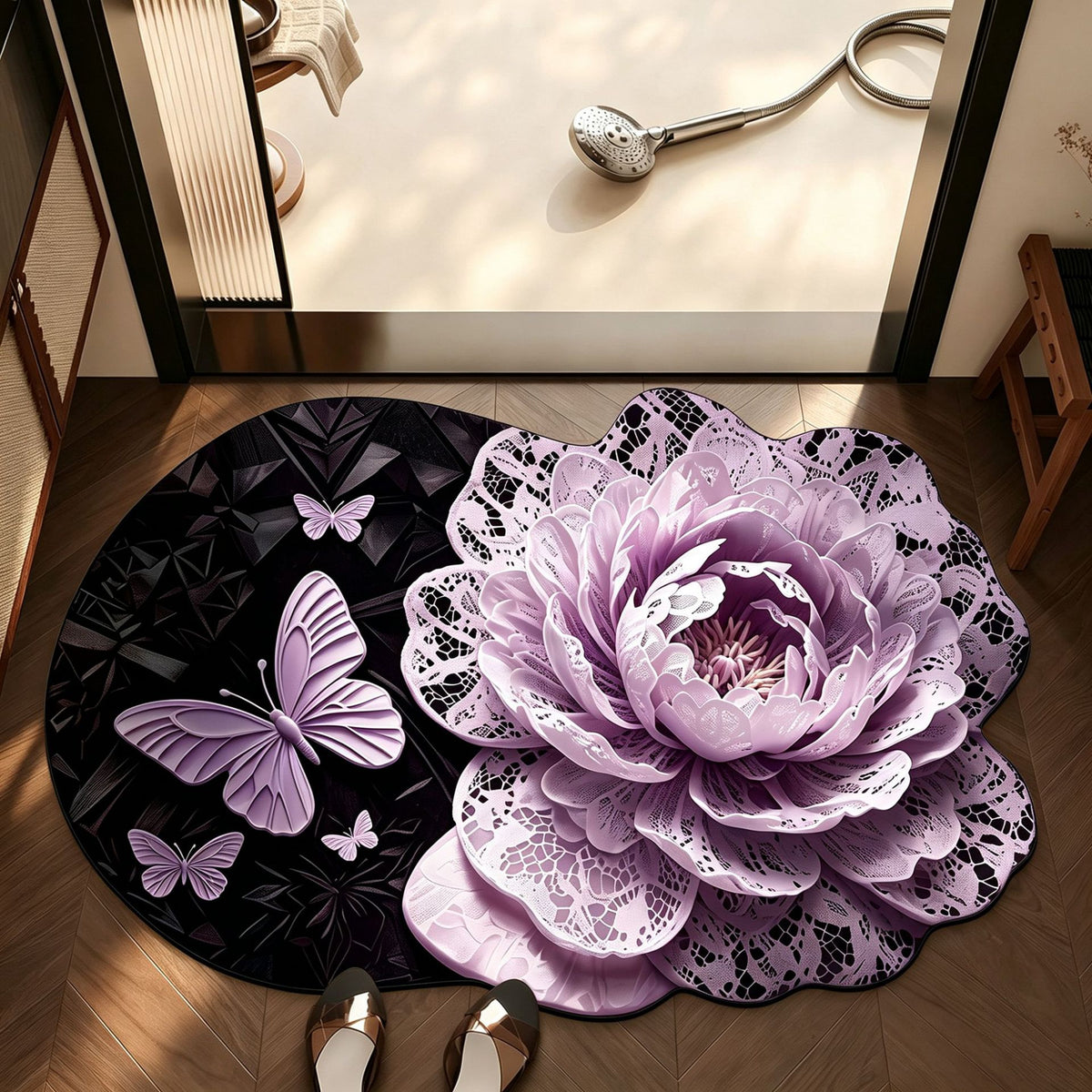 Blumen Design Badezimmermatte Brehn