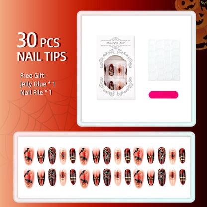 Halloween-Themen Manuelle Press-On Nagelkunst Set