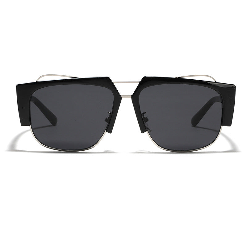 Damen trendige quadratische Sonnenbrille mit kontrastierendem Rahmen Brehn