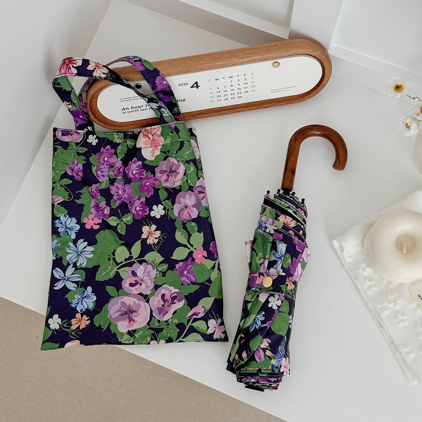 Damen Multifunktionale Umhängetasche mit floralem Design Brehn