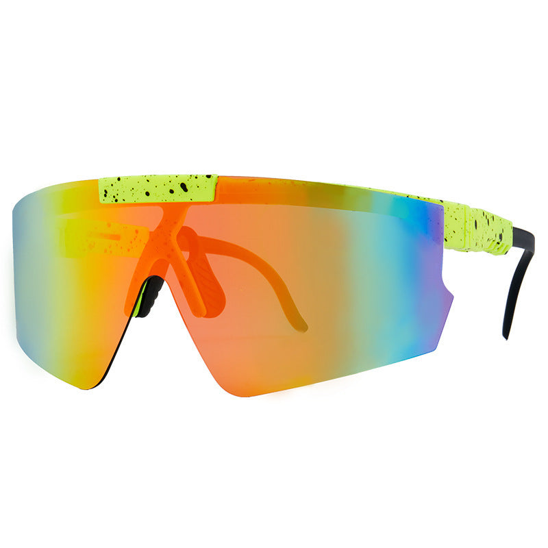 Damen Sport-Sonnenbrille im modernen Design mit großflächigen Gläsern Brehn