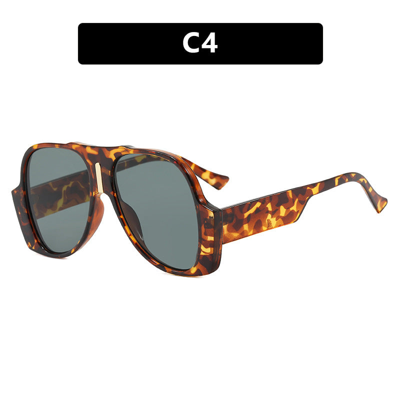 Damen quadratische Sonnenbrille mit einzigartigem tiermuster Rahmen und UV-Schutz Brehn