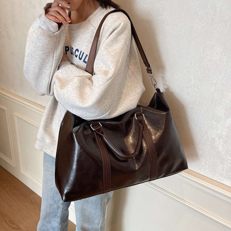 Premium Leder Wochenend Reisetasche Brehn