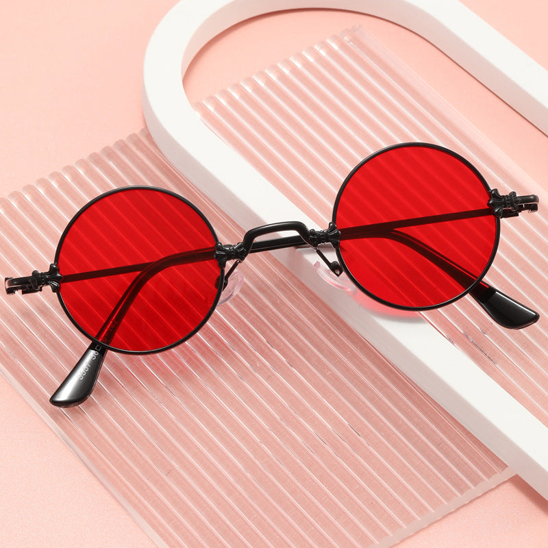 Damen modische runde Brille mit hochwertigem Metallrahmen und flexiblen Bügeln Brehn