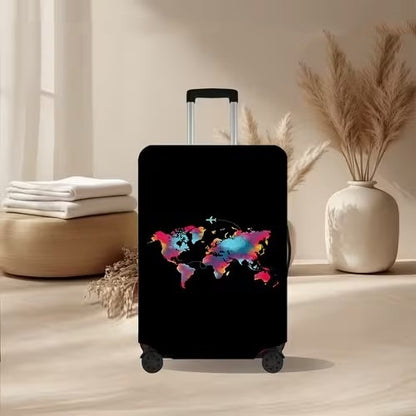 Unisex nan elastische Kofferhülle mit vulkanischem Lava-Marmordesign, dehnbarer Schutzüberzug für Trolley Brehn