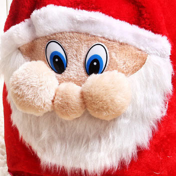 Festliche Geschenktasche mit Weihnachtsmann-Motiv