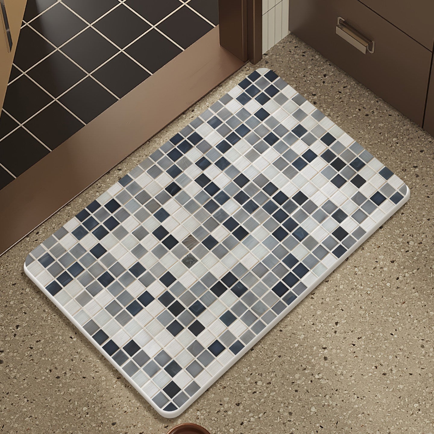 Mosaik Design Badmatte Brehn
