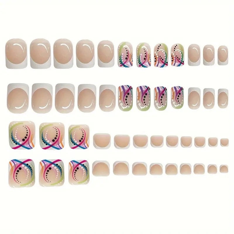 Künstlerische geometrische Nagelverlängerungen Brehn