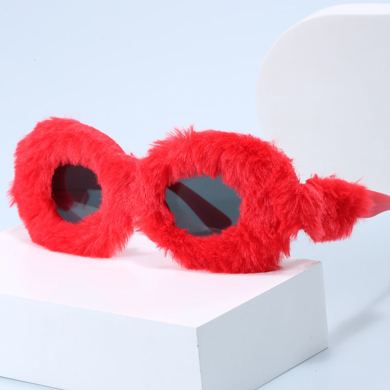 Damen modische Sonnenbrille im trendigen Fleece-Design Brehn