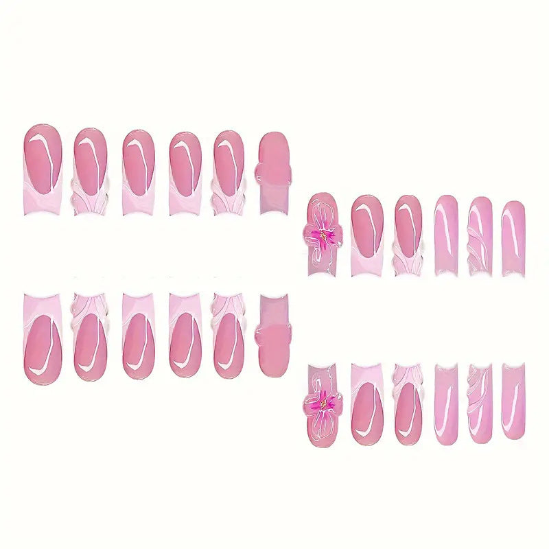 Florales dekoratives Press-on-Nagelset Brehn