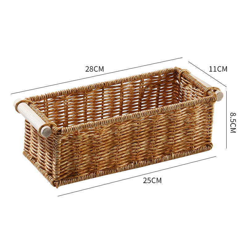 Unisex Rechteckiger Korb aus geflochtenem Naturmaterial Brehn