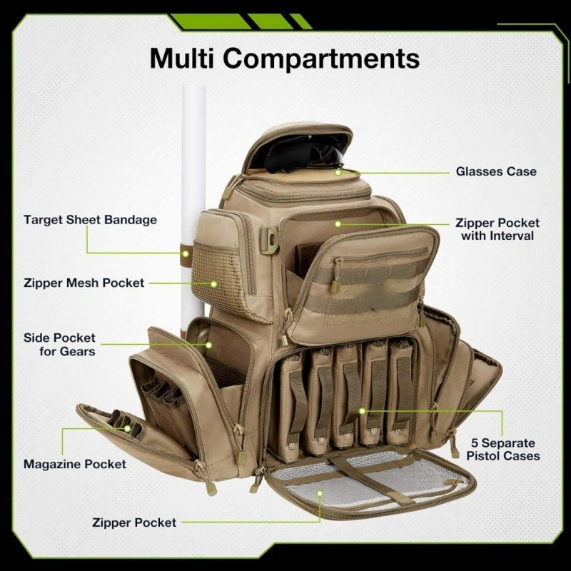 Taktischer Multi-Taschen Cargo-Rucksack Brehn