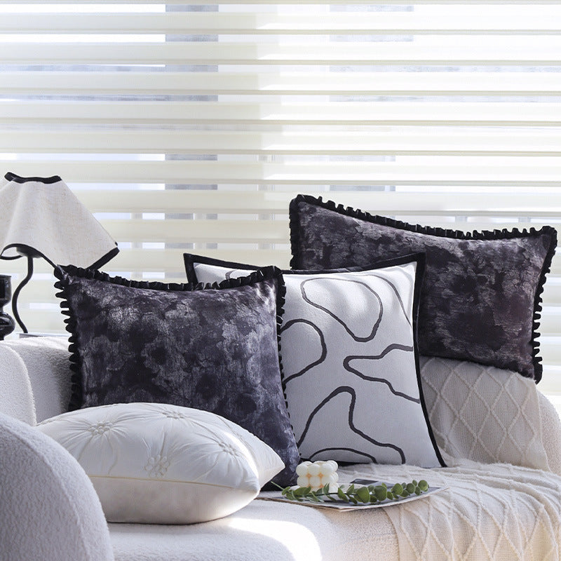 Quadratischer Kunstfell-Kissenbezug mit Zebra‑Muster, extraweichem Flor und verdecktem Reißverschluss Brehn