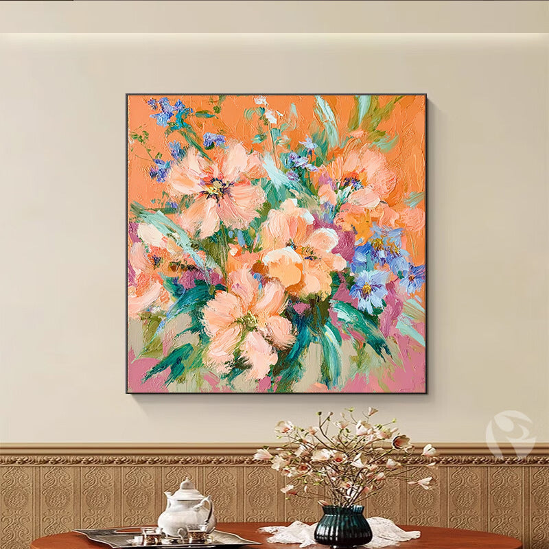Dekorative florale Leinwandkunst für Wände