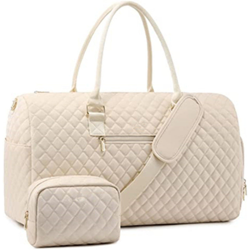 Quilted Weekender Duffle Bag Brehn