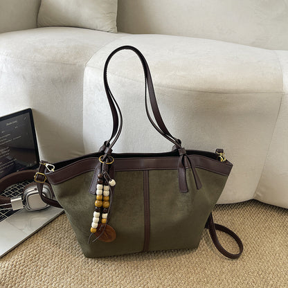 Chic Wildleder Tote-Handtasche