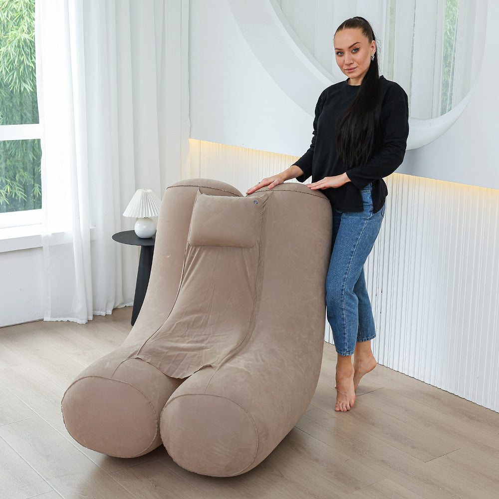 Damen Ergonomische Aufblasbare Relaxliege mit Kopfstütze Brehn