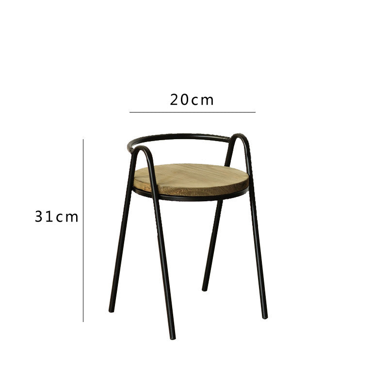 Moderner Hocker mit Holzsitz Brehn