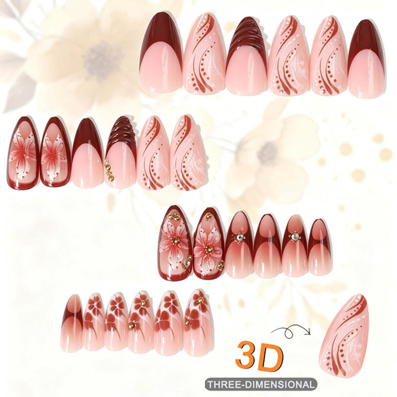 Premium Floral Design Press-On-Nagelspitzen Set Brehn