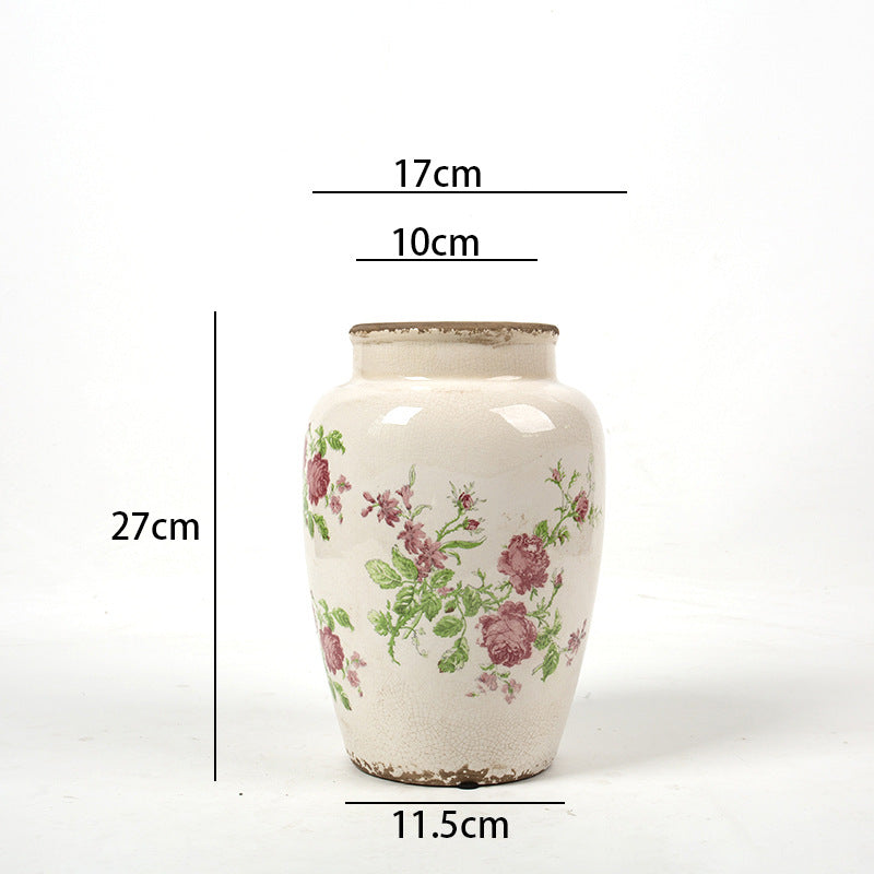 Florale Keramik Vase mit kunstvollem Design Brehn