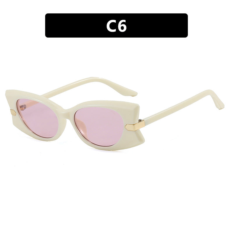 Damen Cat-Eye Sonnenbrille mit stilvollem Einsatz aus Metall und UV-Schutz Brehn