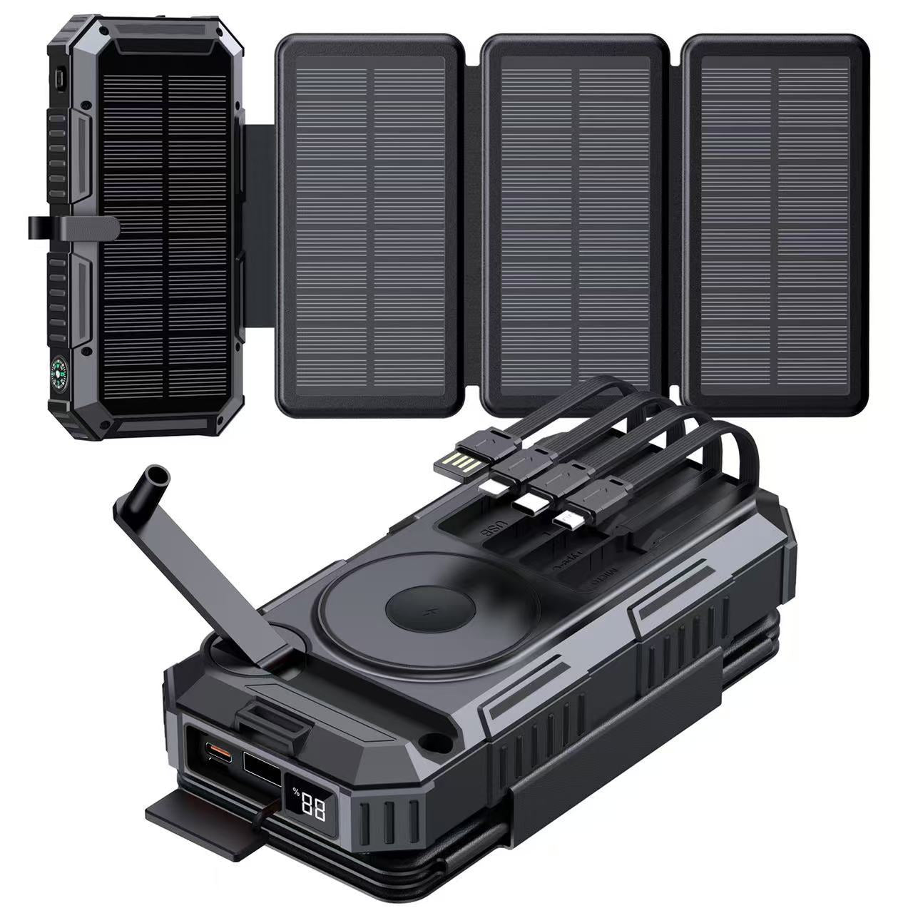 Solar Powerbank mit Kabelloser Ladefunktion Von Brehn