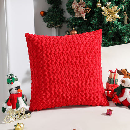 Strukturierter gestrickter Dekorationskissen