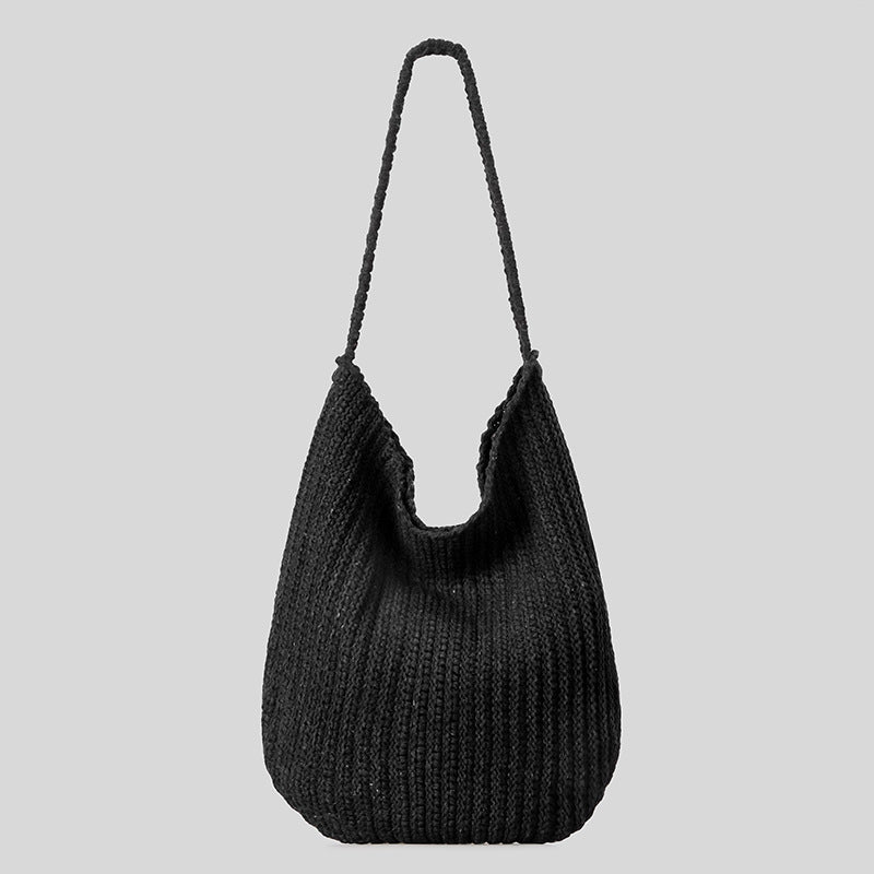 Entspannte Strick-Schultertasche