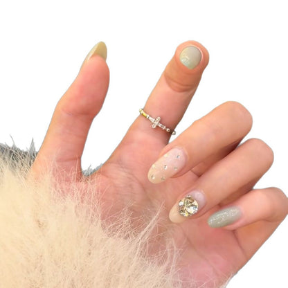Funkelnder Kristall Akzent Mode Ring