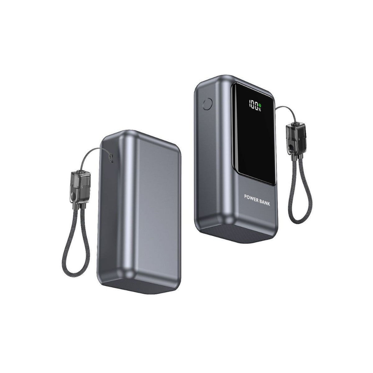 Tragbare Powerbank mit Digitaler Ladeanzeige und Kompaktem Design Brehn
