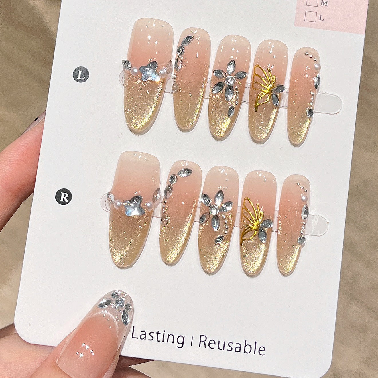 Künstlerische Glitter-Nagelverlängerungen Brehn