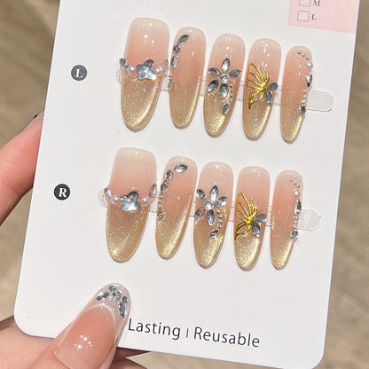 Künstlerische Glitter-Nagelverlängerungen Brehn