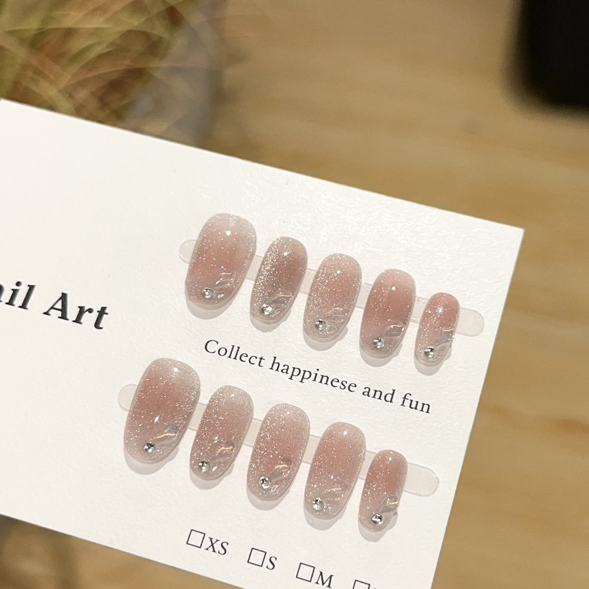 Glitzerndes Strass Press-On Nagelset