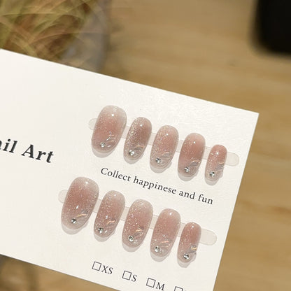 Glitzerndes Strass Press-On Nagelset