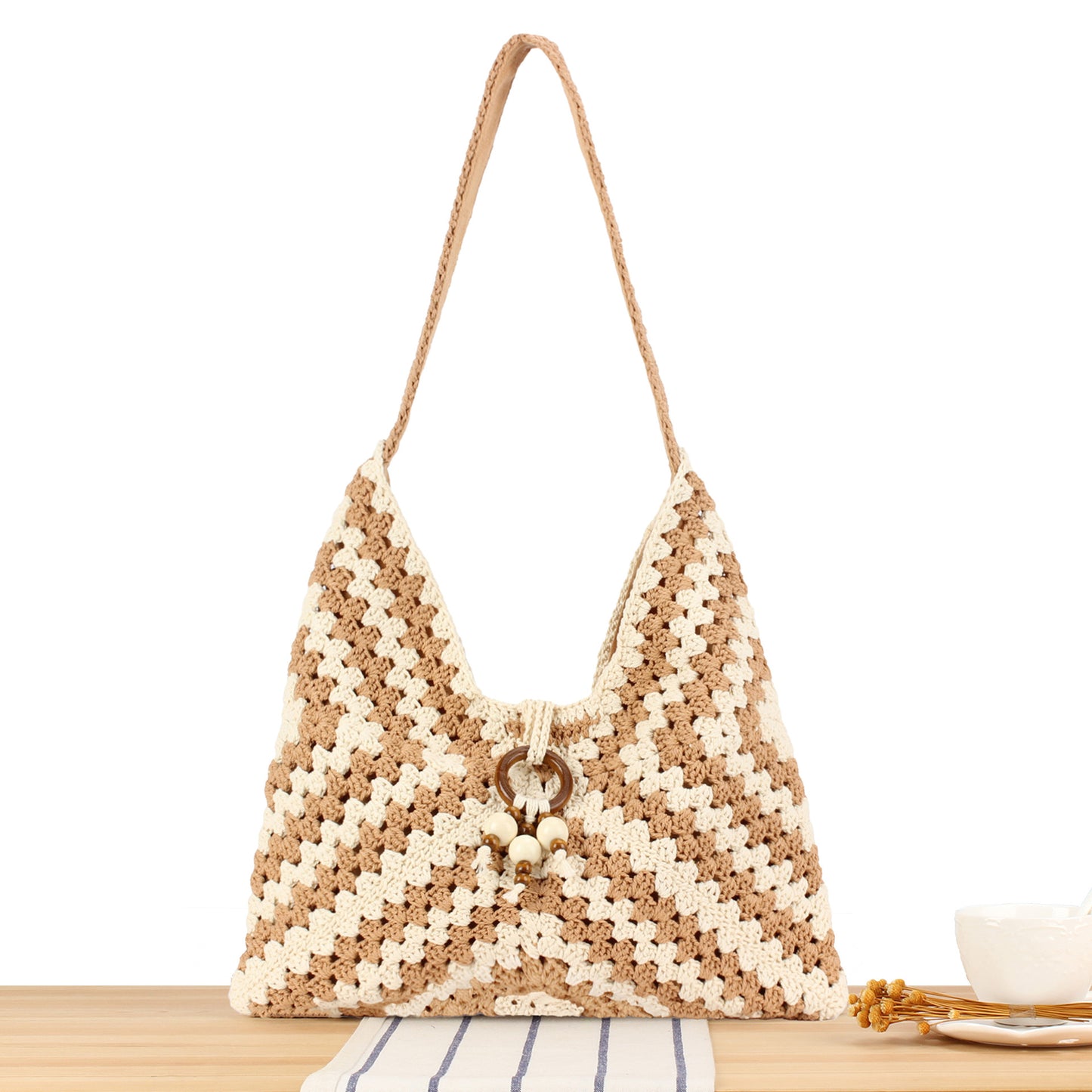 Handtasche Im Stilvollen Chevron-Design Brehn