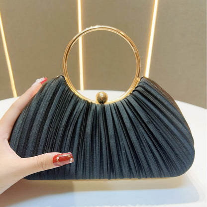 Luxuriöse plissierte abendliche Clutch