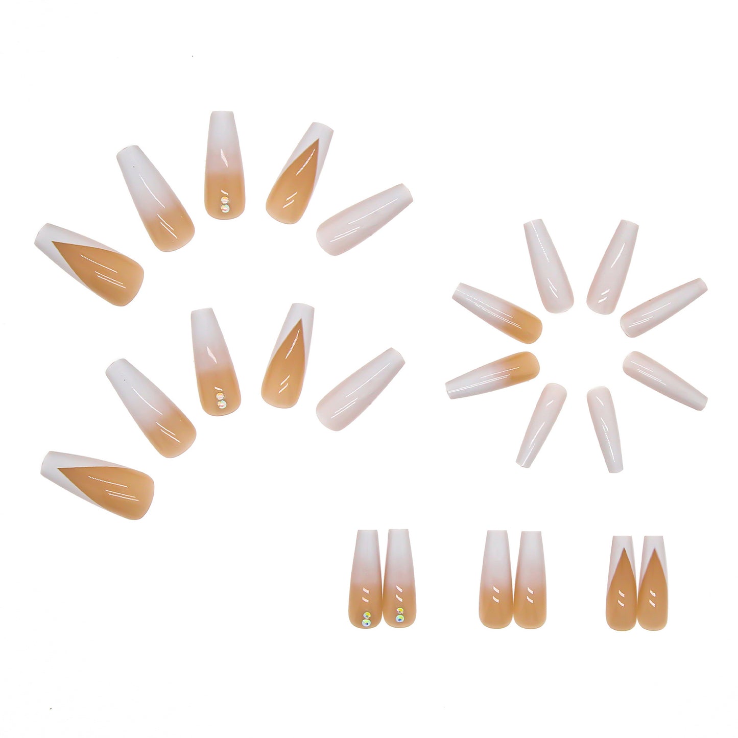 Elegante Kunstnagelspitzen mit eleganten Konturen Brehn